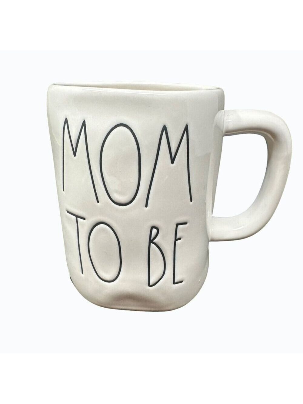 Rae Dunn MOM TO BE Mug Ceramic Large Coffee Cup Magenta LL Gift White New MOM